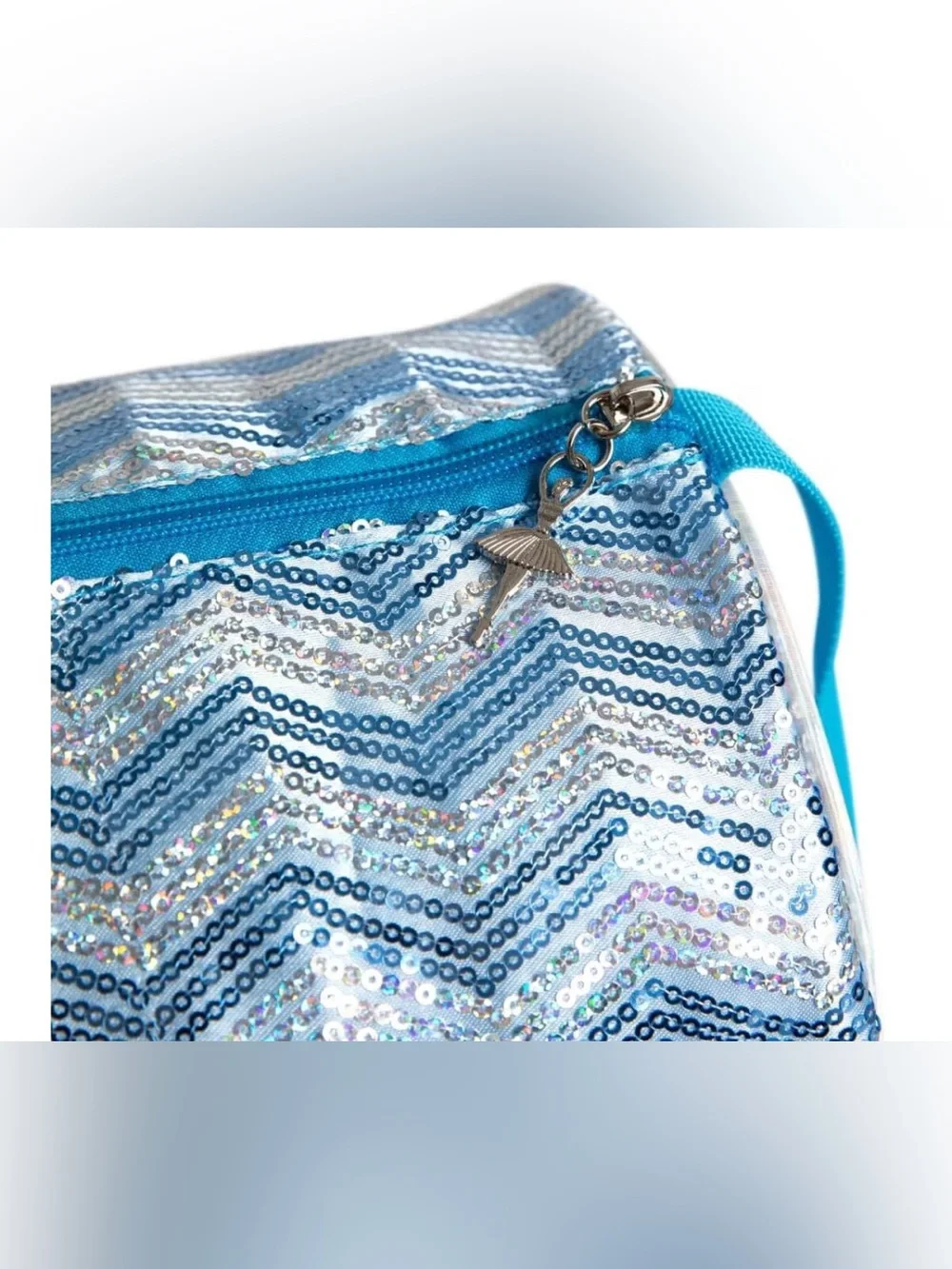 Blue sequin Capezio Chevron Barrel Bag all-over chevron-patterned DANCE